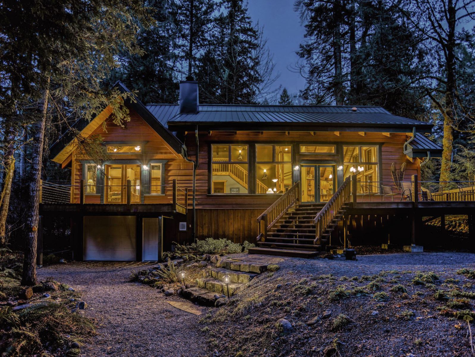 Custom Craftsman Sandy Rivefrront home on Mt. Hood