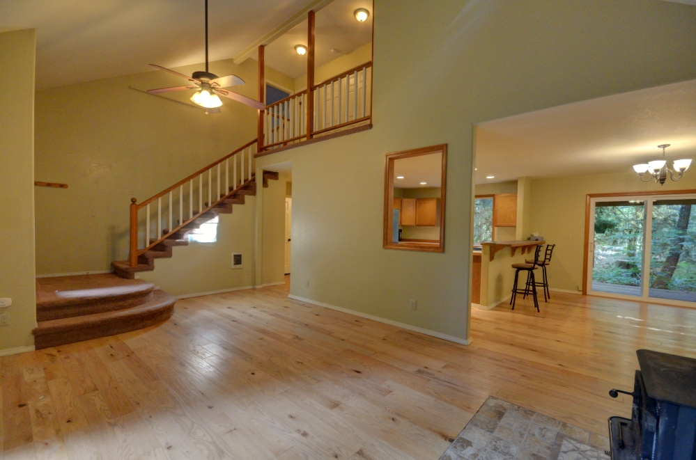 Mt Hood Home with wood floors and vaulted ceilings