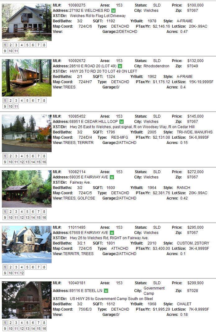 Mt. Hood Sales for January 2011