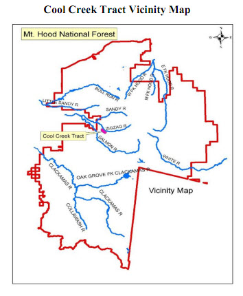 Cool Creek Tract Mt. Hood National Forest Map