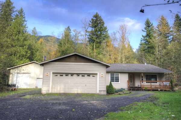 One Level Rhododendron Home on an acre of seclusion