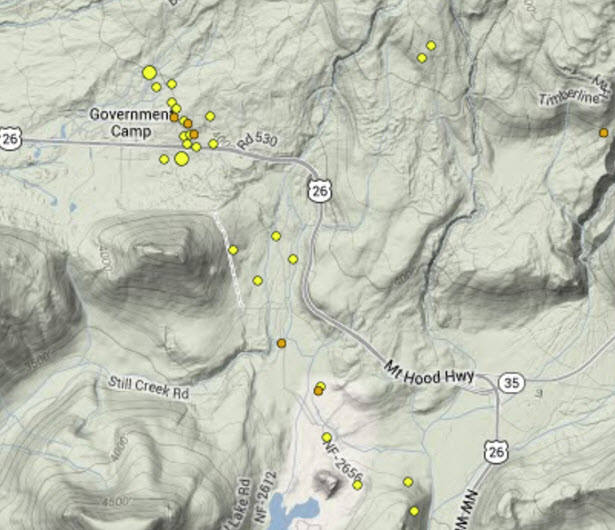 Government Camp Earthquakes March 2014