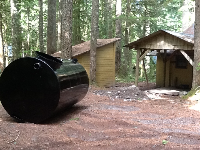 Septic tank on Mt. Hood National Forest