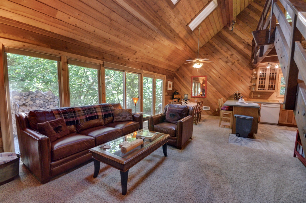 All Wood and lots of windows and skylights in Timberline Rim