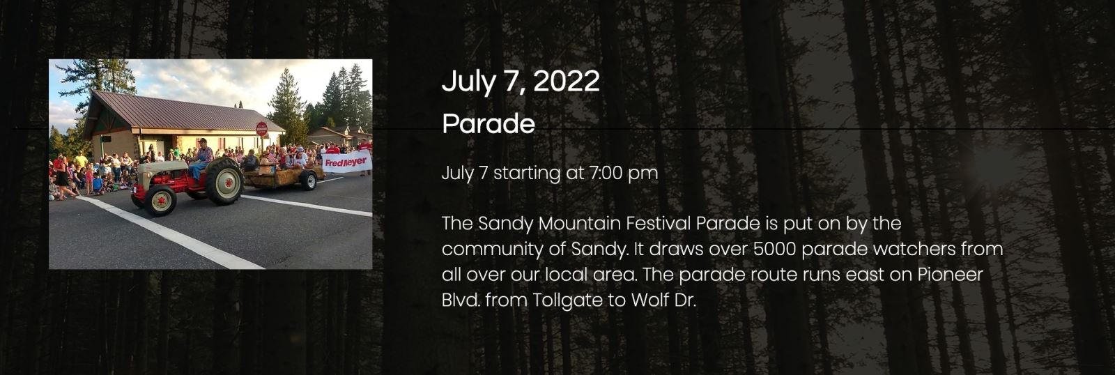Sandy Mountain Festival Parade 2022