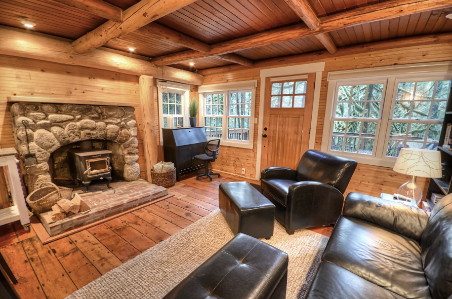 Cozy Fireplace in the Mt. Hood National Forest near Rhododendron