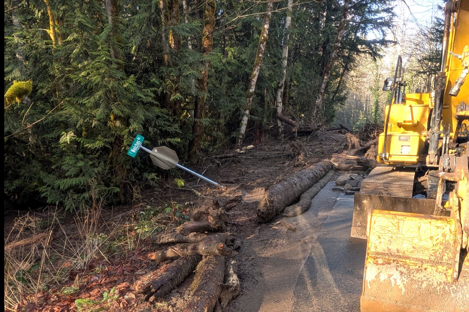 Welches Road Landslide on Mt. Hood